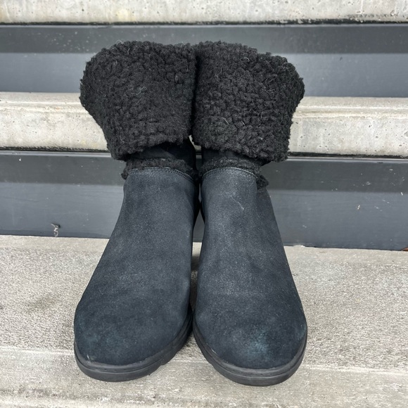 Anne Klein Sport Harvest black Faux suede and Fur Cold Weather Booties - Picture 11 of 16